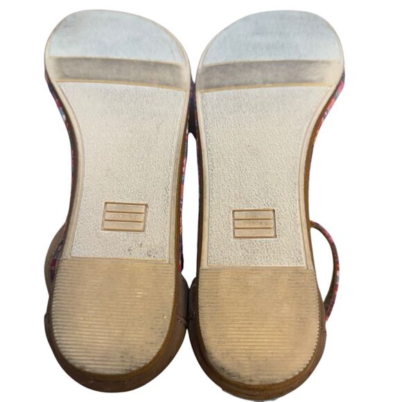Toms Playa Tribal Womens Ankle Strap Thongs Flip Flops Leather Summer Shoes 6.5 - Picture 15 of 16